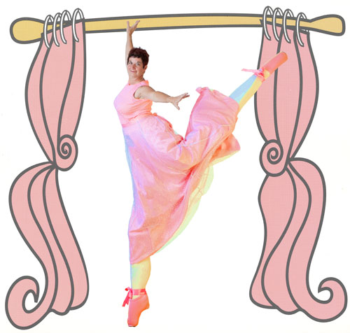Kristi Heath as Madame Buskerfly performing her stilt ballet.